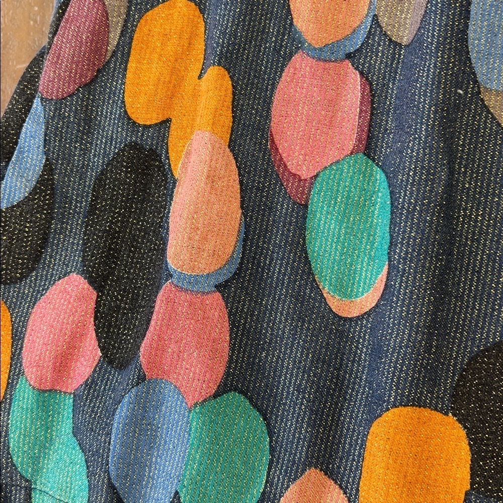 Pink Chicken Navy metallic dot tassel dress 3T colorful sparkle - Picture 2 of 10